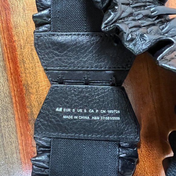 H&M Black Stretch Waist Chunky Belt (S) - Picture 6 of 7